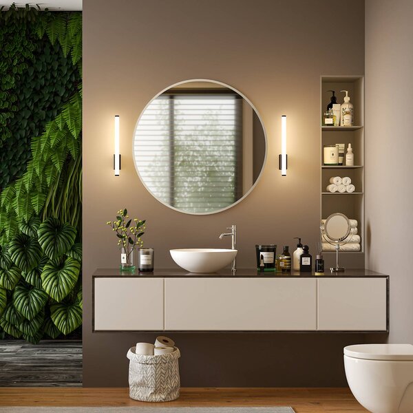 Molto Luce Applique da parete VINA UP S, Nero, Bagno, Alluminio, Moderno, Applique