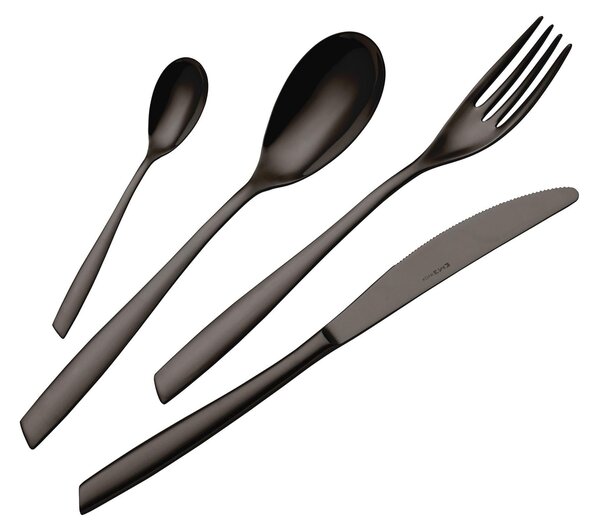Confezione vetrina 6 pezzi forchettine dolce Eleven PVD Black, Acciaio inox 18.10, spessore 2,5 mm