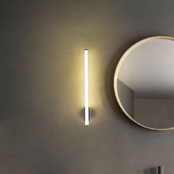 Molto Luce Applique da parete VINA UP M, Nero, Bagno, Alluminio, Moderno, Applique