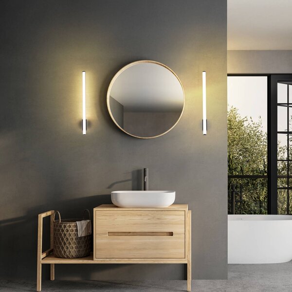 Molto Luce Applique da parete VINA UP M, Nero, Bagno, Alluminio, Moderno, Applique