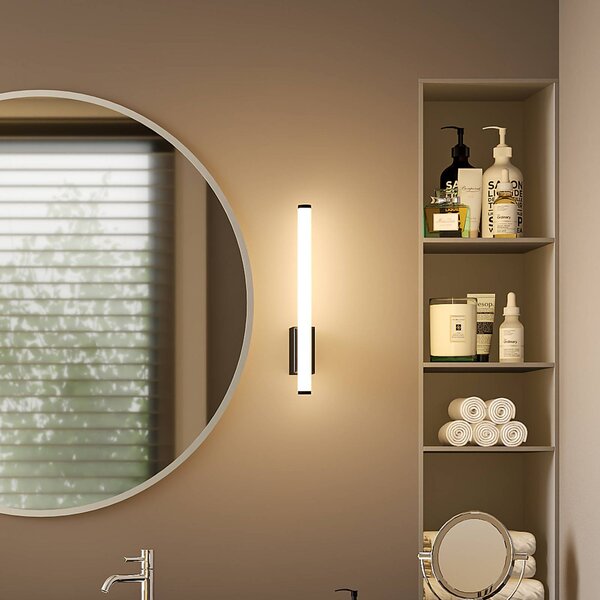 Molto Luce Applique da parete VINA UP S, Nero, Bagno, Alluminio, Moderno, Applique