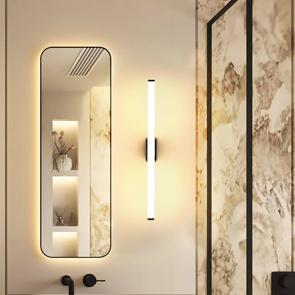 Molto Luce Applique da parete VINA S, Nero, Bagno, Alluminio, Moderno, Applique