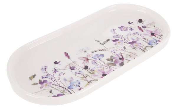 Piatto da portata bianco/viola in porcellana Louka – Orion