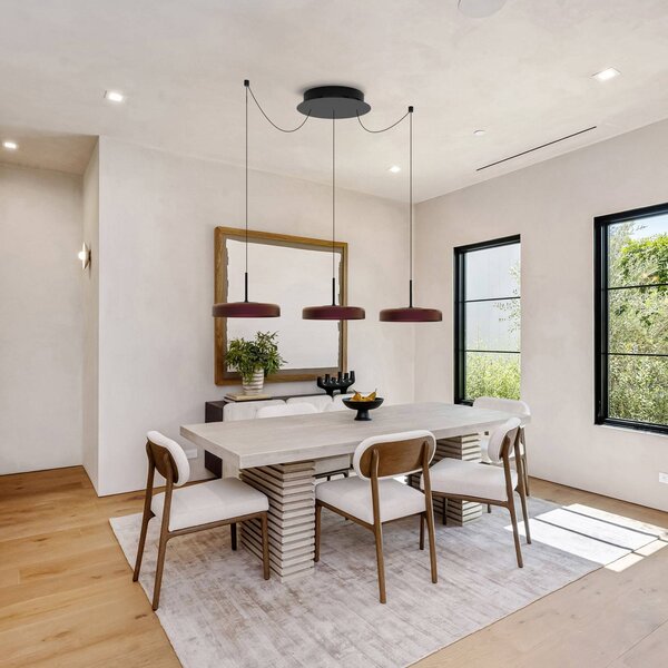 Molto Luce Lampada a sospensione LORA III, dimmerabile, Nero, Soggiorno / Sala da pranzo, Metallo, Moderno, Lampada a sospensione