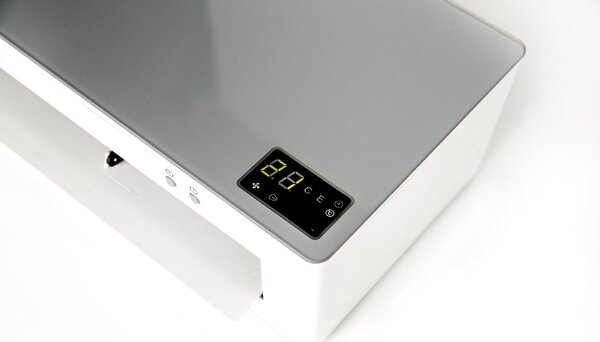 Argo Termoventilatore da parete Ceramico Stufa elettrica Potenza 2000 Watt con Telecomando e Timer - CHIC SILVER