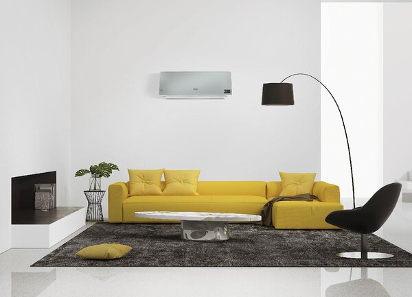 Argo Termoventilatore da parete Ceramico Stufa elettrica Potenza 2000 Watt con Telecomando e Timer - CHIC SILVER