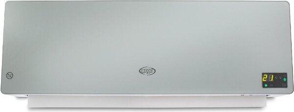 Argo Termoventilatore da parete Ceramico Stufa elettrica Potenza 2000 Watt con Telecomando e Timer - CHIC SILVER