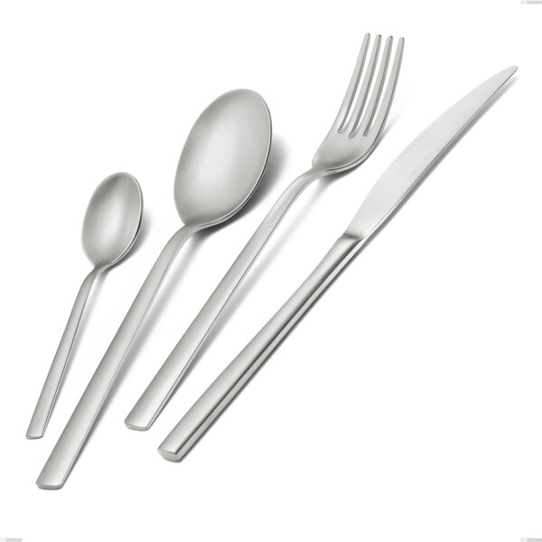 Cucchiaino moka Fashion sabbiato , 18/10 (AISI304) , spessore 3 mm Lunghezza 118 mm inox satinato