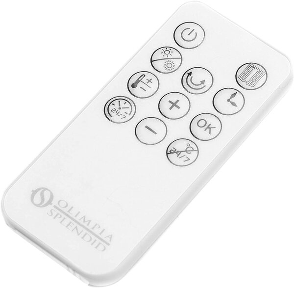 OLIMPIA SPLENDID Termoventilatore da parete Ceramico Stufa elettrica Potenza 2000 Watt con Telecomando Timer e Termostato - 99364 Caldo Up T