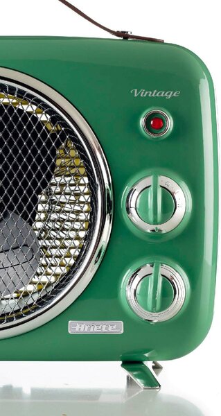 Ariete Termoventilatore Stufa elettica verticale Potenza 2000 Watt con Termostato regolabile colore Verde - 00B080804AR0 Vintage