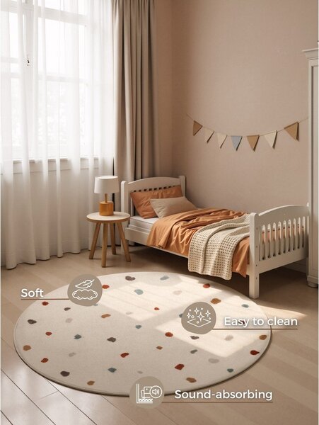 Tappeto per bambini color crema ø160 cm Funny Dots – Hanse Home