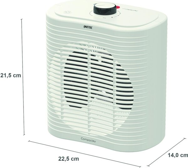 Imetec Termoventilatore Stufa elettrica 2000 Watt colore Nero - 4032 Compact Air