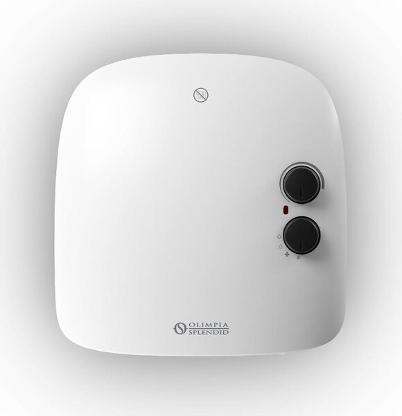 OLIMPIA SPLENDID Termoventilatore Stufa Elettrica Caldobagno 1800W Volume Riscaldabile 55 mt cubi colore Bianco e Nero Caldo - 99240