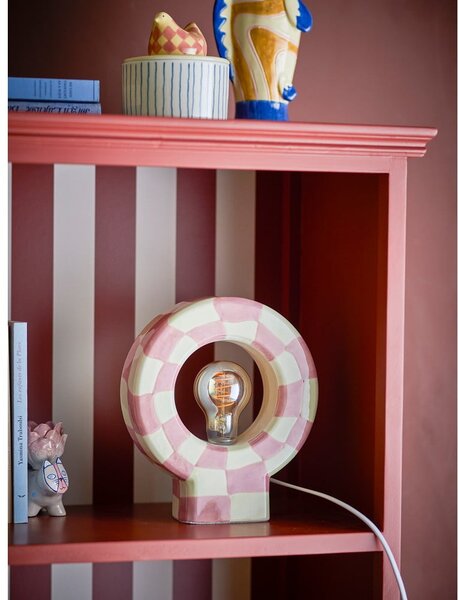 Lampada da tavolo rosa (altezza totale 23,5 cm) Vialini – Bloomingville