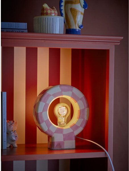 Lampada da tavolo rosa (altezza totale 23,5 cm) Vialini – Bloomingville