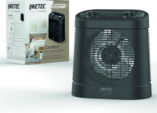 Imetec Termoventilatore Stufa elettrica 2100 Watt colore Nero - 4028 Silent Power Comfort