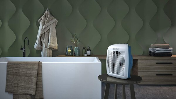 OLIMPIA SPLENDID Termoventilatore Stufa elettrica Caldobagno Potenza 2000 Watt con Termostato - 99338 Caldo Relax