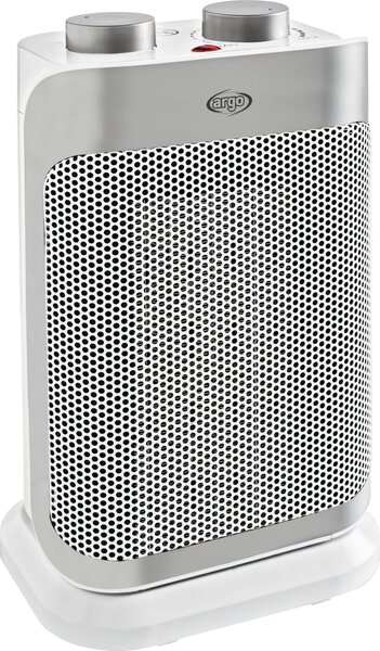 Argo Termoventilatore Stufa elettrica Caldobagno Potenza 1500 Watt con Base Oscillante colore Bianco - 191070162 Boogie