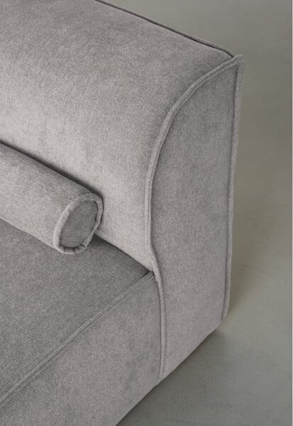 Divano componibile in grigio chiaro (con penisola a sinistra) Flex Felix – Miuform