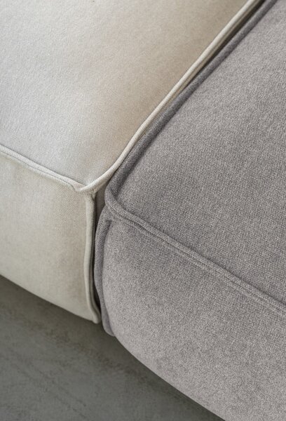 Divano componibile in grigio chiaro (con penisola a sinistra) Flex Felix – Miuform