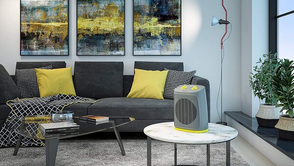 OLIMPIA SPLENDID Termoventilatore Stufa elettrica Caldobagno Potenza 2000 Watt Oscillante e termostato IP21 - 99294 Caldo Rock O
