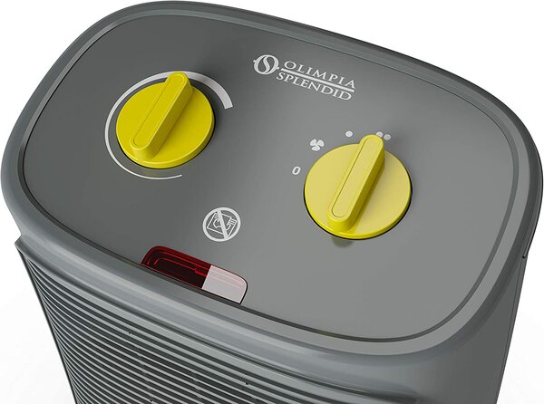 OLIMPIA SPLENDID Termoventilatore Stufa elettrica Caldobagno Potenza 2000 Watt Oscillante e termostato IP21 - 99294 Caldo Rock O