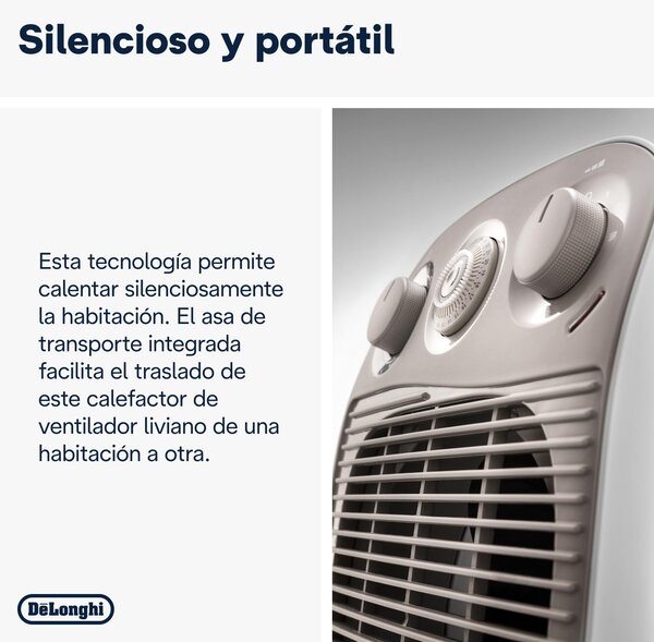 De Longhi Termoventilatore Stufa Elettrica Caldobagno Potenza 2200 Watt con Timer Silenzioso - HFS50D22
