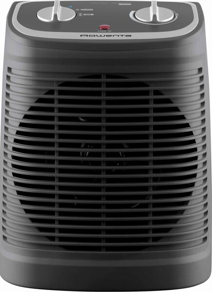 Rowenta Termoventilatore Stufa elettrica Caldobagno Potenza 2400 Watt con Termostato colore Nero / Grigio - SO2330 Instant Comfort 2400