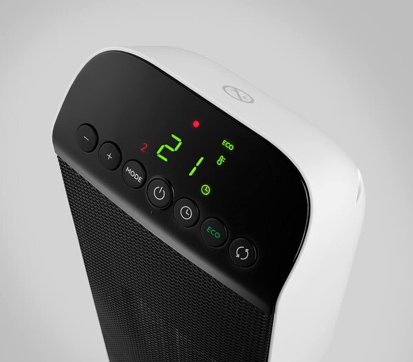 De Longhi Termoventilatore Stufa elettrica Ceramica Potenza 2000 watt Autoscillante colore Nero - HFX25S20