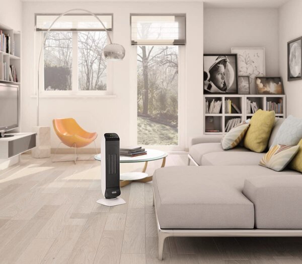 De Longhi Termoventilatore Stufa elettrica Ceramica Potenza 2000 watt Autoscillante colore Nero - HFX25S20