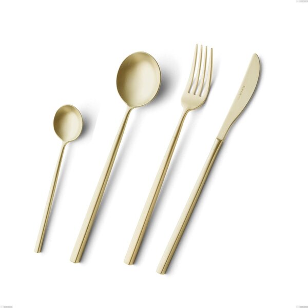 Cucchiaio da tavola, minestra Kyoto Sabbiato Champagne, Acciaio inox (Aisi 304) inox sabbiato, lunghezza 210 mm