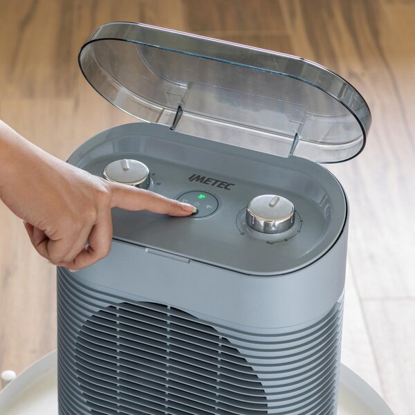 Imetec Termoventilatore Stufa elettrica da Pavimento Potenza 2100 watt colore Blu - 4029 Silent Power Protection