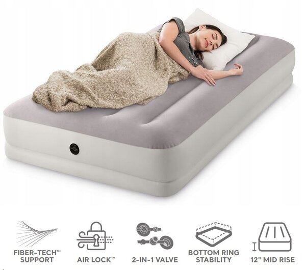 Materasso gonfiabile Intex Dura-Beam 191 x 99 cm con pompa inclusa