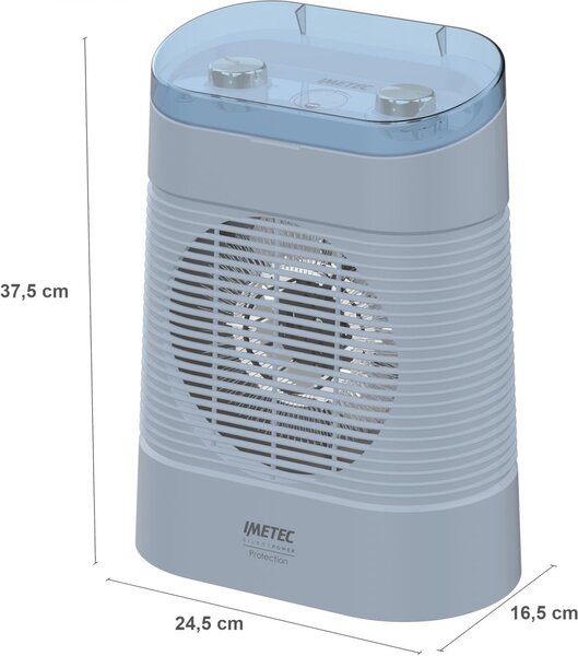 Imetec Termoventilatore Stufa elettrica da Pavimento Potenza 2100 watt colore Blu - 4029 Silent Power Protection