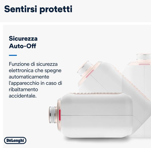 De Longhi Termoventilatore Stufa elettrica da Pavimento Potenza 350 watt colore Rosa - HFX 10B03.PK
