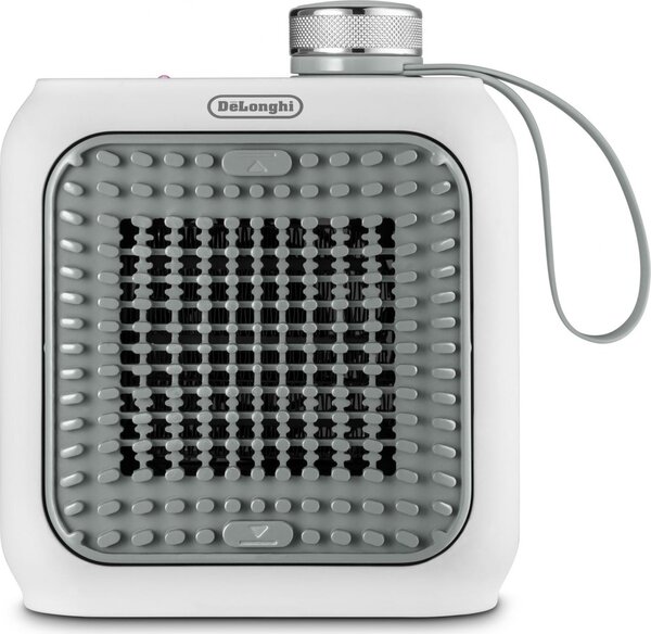 De Longhi Termoventilatore Stufa elettrica da Scrivania 360 Watt colore Bianco e Verde Salvia - HFX10B03.GR Capsule Desk
