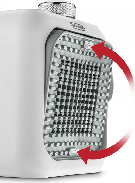 De Longhi Termoventilatore Stufa elettrica da Scrivania 360 Watt colore Bianco e Verde Salvia - HFX10B03.GR Capsule Desk