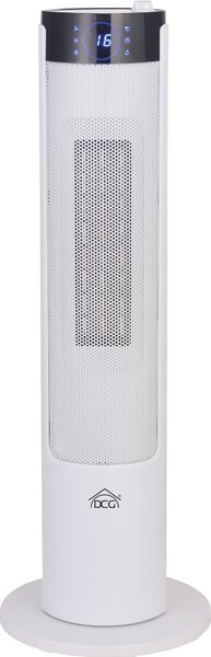 DCG Termoventilatore Stufa in Ceramica a Torre Potenza 2200 Watt con telecomando colore Bianco - PTC5171