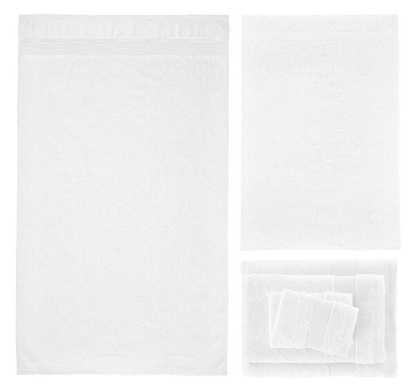 Set di asciugamani per viso e corpo tipo terry bianchi in cotone 6 pz Anti-Bacterial – Catherine Lansfield