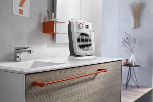 De Longhi Termoventilatore Stufa elettrica da Tavolo Caldobagno Potenza 2200 Watt con Timer e Termostato - HBC 3052T