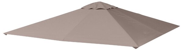 VivaGarden Tetto per Gazebo 3x3 m in Poliestere con Prese d'Aria e Fori di Drenaggio colore Beige