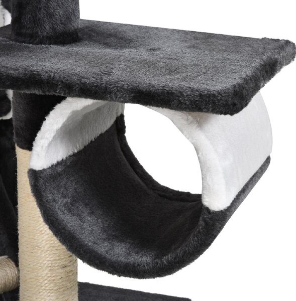 AllMyPets Tiragraffi per Gatti a Soffitto Multilivello 240-260cm, Cucce, Scale, Corde Sisal - D355932T