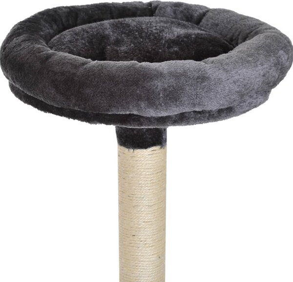 AllMyPets Tiragraffi per Gatti Albero Tiragraffi a 4 Livelli in Peluche Sisal Naturale Grigio 40x40x132cm - D30D01