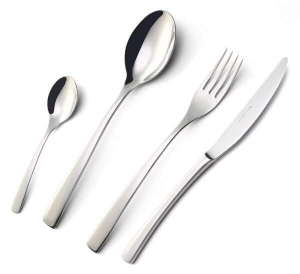 Confezione a libro 6 pezzi cucchiaini caff� Onda, Acciaio inox (Aisi 304) lucido
