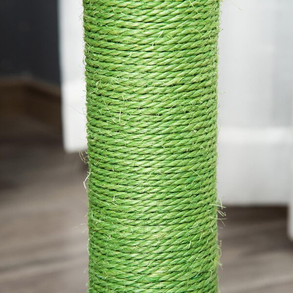 AllMyPets Tiragraffi per Gatti Albero Tiragraffi a Forma di Cactus con Corde in Sisal 40x40x65cm Verde