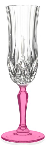 <p>Calice Flute della linea OPERA in cristallo Luxion, luminoso e splendente, con gambo rosa. Ideale per le festivita natalizie, confezione da 3 pezzi.</p>