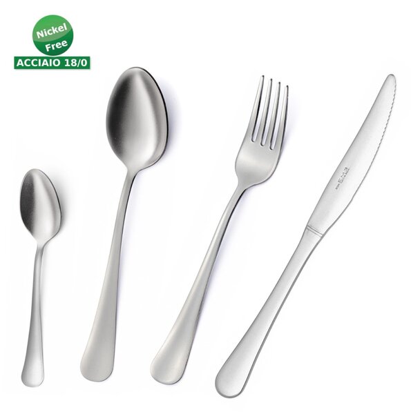 Confezione vetrina 16 pezzi coltello economico Oxford Sabbiato , Acciaio 18/0 (aisi 304) Acciaio Sabbiato, spessore 2 mm mm