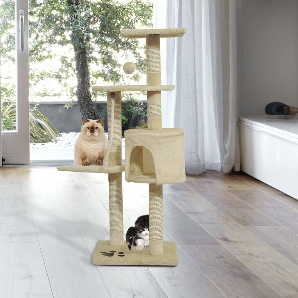 AllMyPets Tiragraffi per Gatti Albero Tiragraffi Beige - D30035
