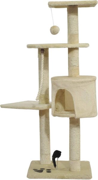 AllMyPets Tiragraffi per Gatti Albero Tiragraffi Beige - D30035