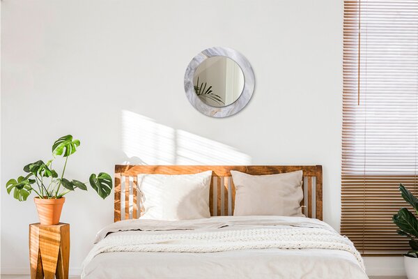 Specchio rotondo cornice con stampa Marmo astratto fi 50 cm
